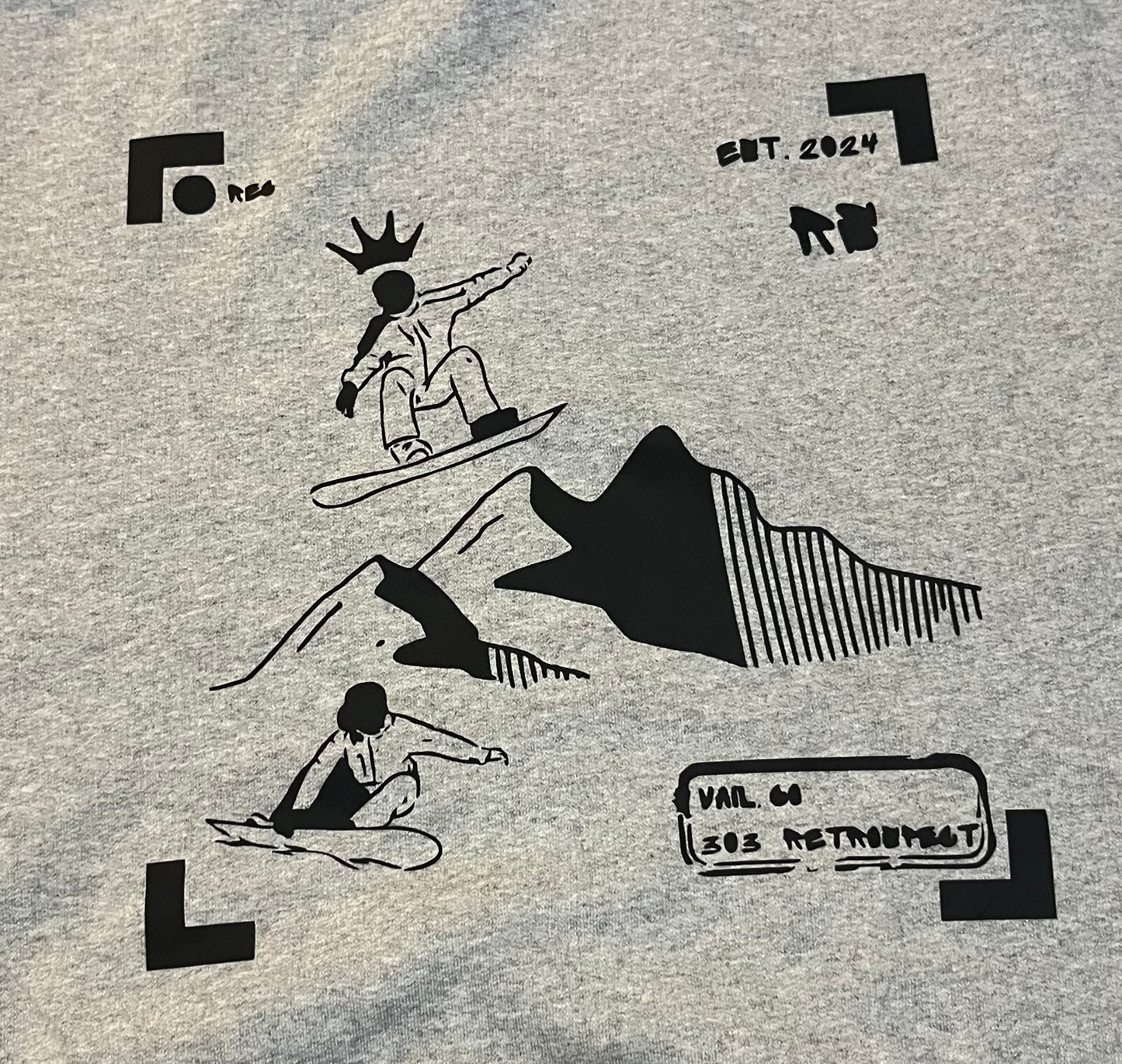 Graphic Snowboarding hoodie